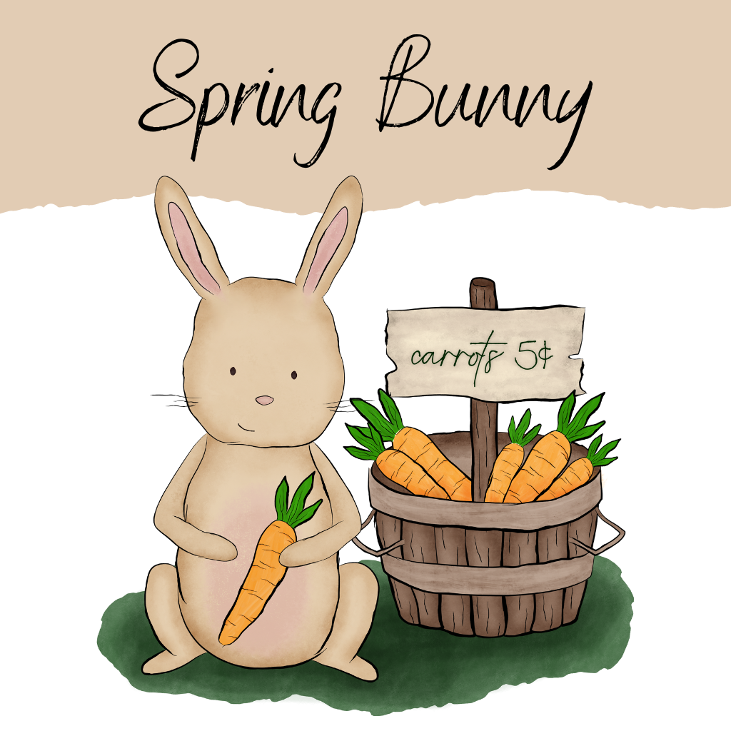 Spring Bunny Illustration