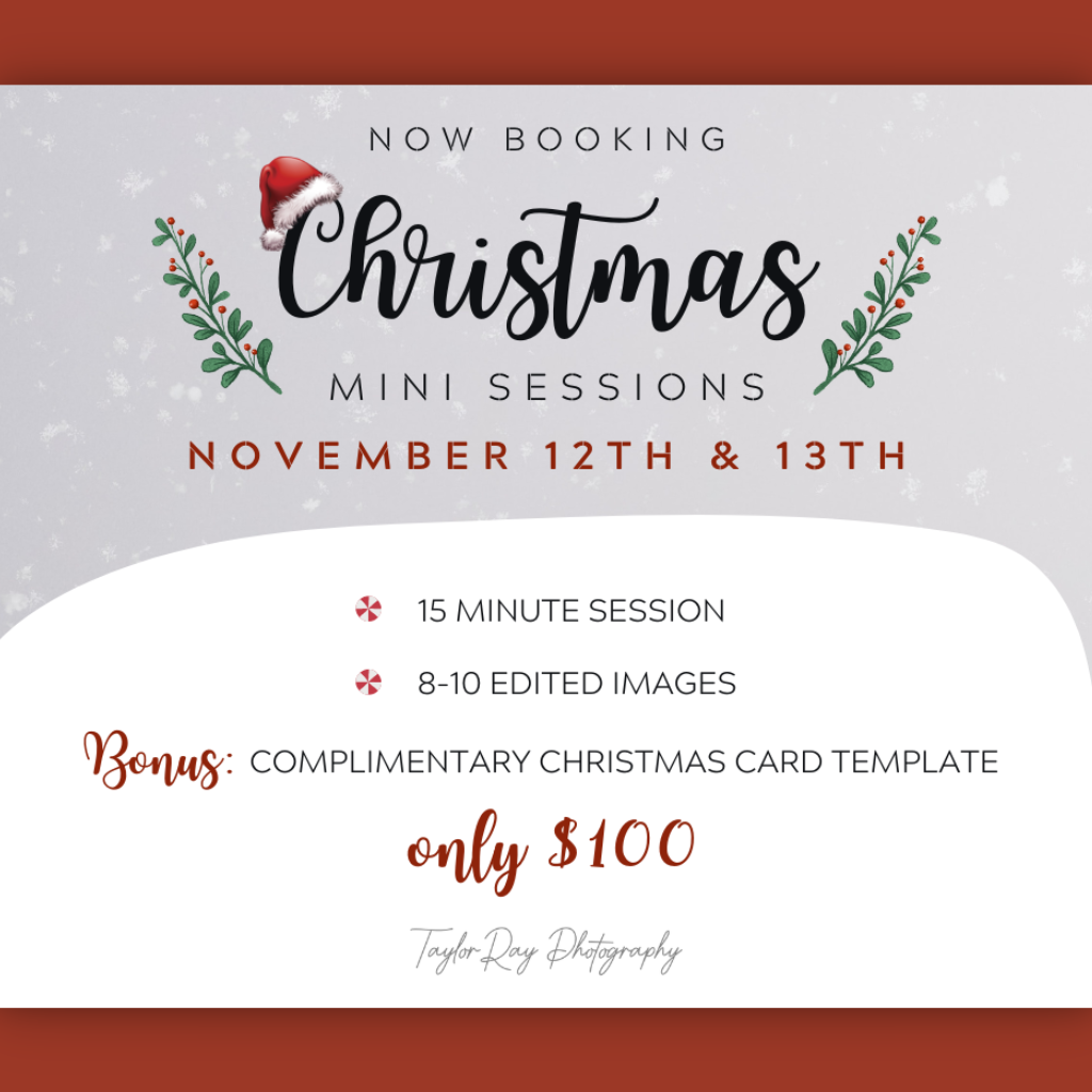 Christmas Mini Session Facebook Ad